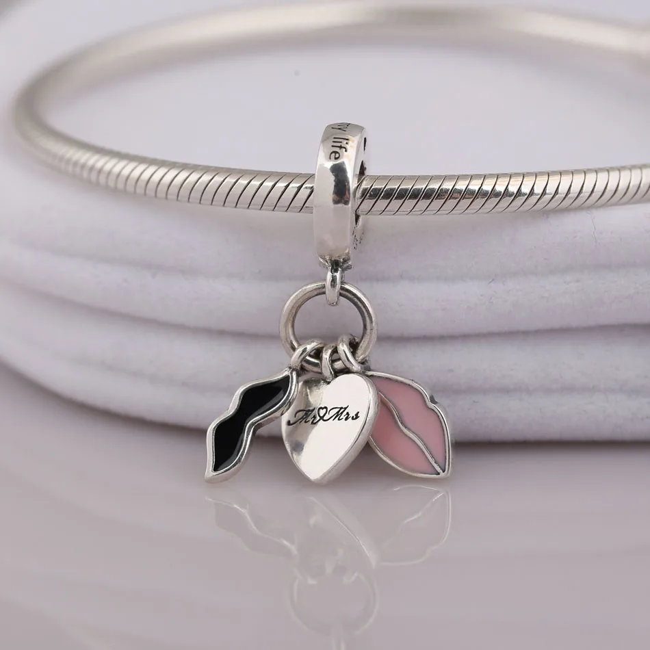 

Authentic S925 Silver Pendant Charm Bead for Women Bracelet Bangle Love Couple Dangle Charm Mixed Enamel DIY Jewelry