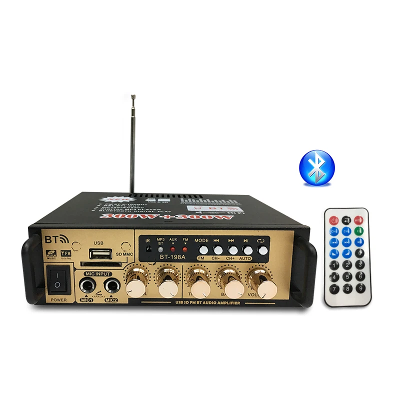 600W аудио Мощность усилитель со штепсельной вилкой европейского стандарта 12/220V 2CH