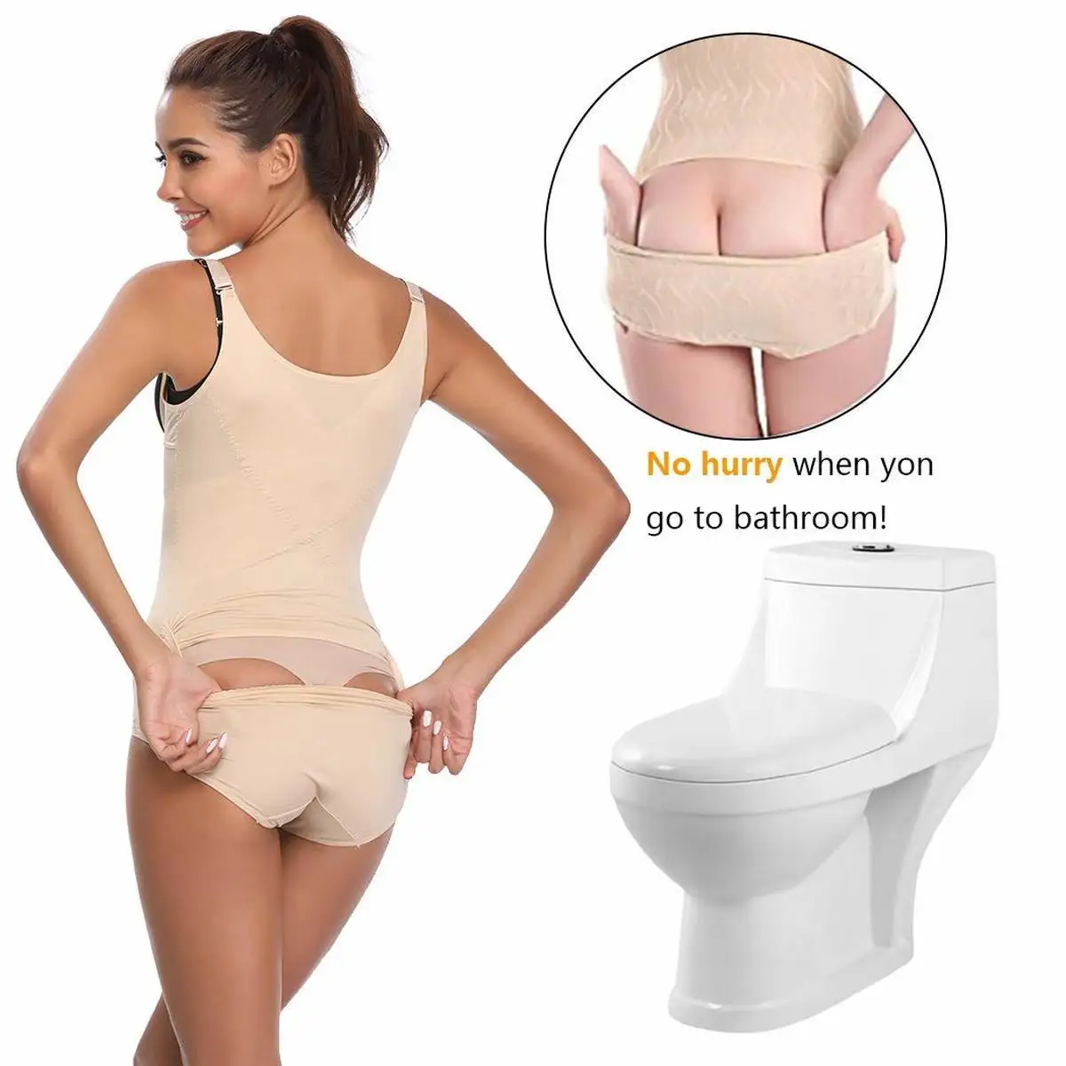 Женское нижнее белье боди с контролем живота Корректирующее тренажер для талии