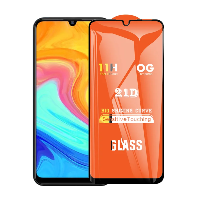 For Lenovo A7 6.09" 21D 9D Full Glue Cover Toughened Tempered Glass Film Screen Protector Guard