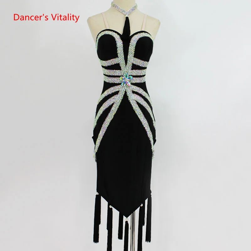 

Latin Dance Competition Dress for Women Latin Dance Dress Customized Adult Child Performance Costumes Latin Skirt Dance Wear