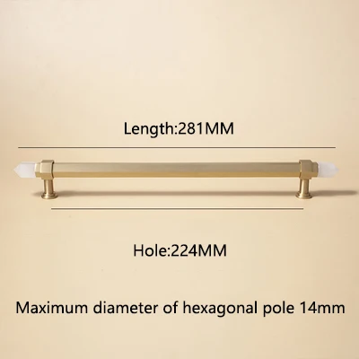 

Ручки для шкафов TINYHOB из натурального кристалла и латуни