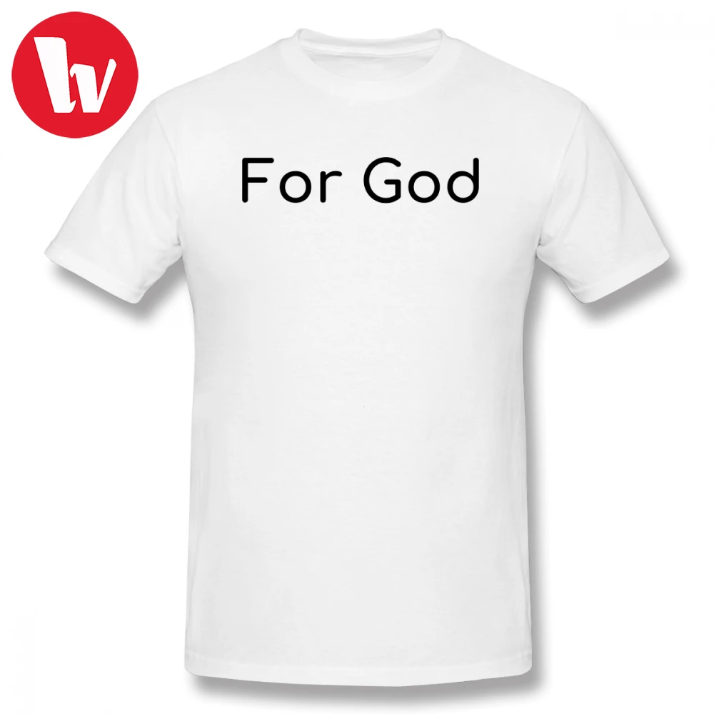 Летняя футболка с коротким рукавом и надписью For God забавная уличная хлопковая