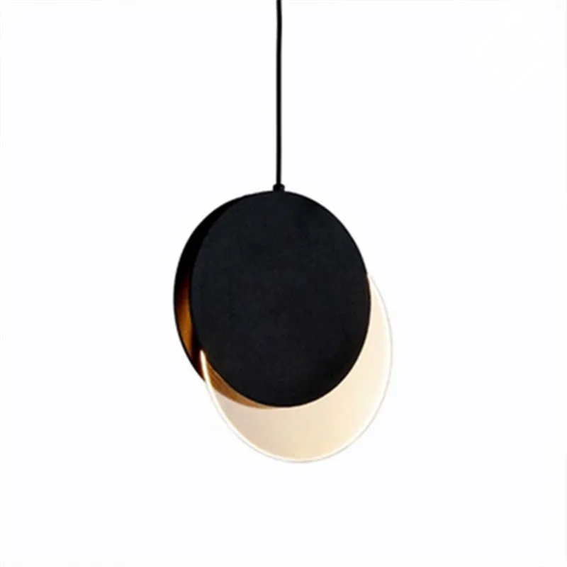 Nordic Moon Eclipse Design Bedroom Bedside Led Chandelier Creative Art Circle Living Room Restaurant Study Kitchen Lights | Лампы и
