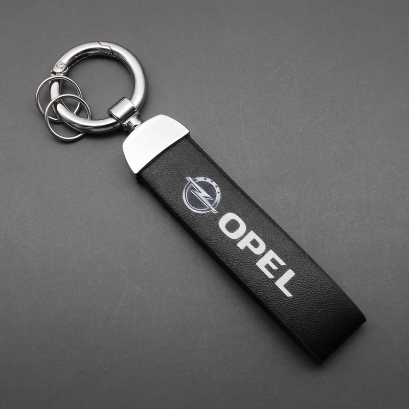 

New Leather Keychain With Car Styling Customize Fine Gift Key Ring For Opel Astra J H G Insignia Corsa D Zafira Opc Mokka Regal