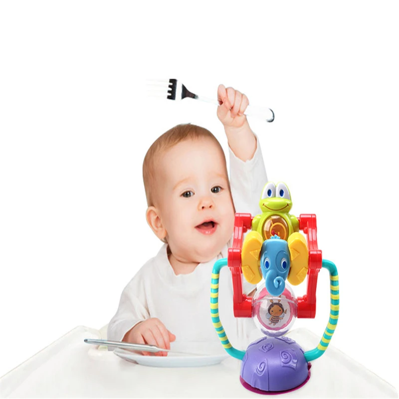 

Kawaii Baby Activity Toy Animals Ferris Wheel Rattle Toy Intelligence Development Puzzle Infant Dining Chair Cart Sucker Toy