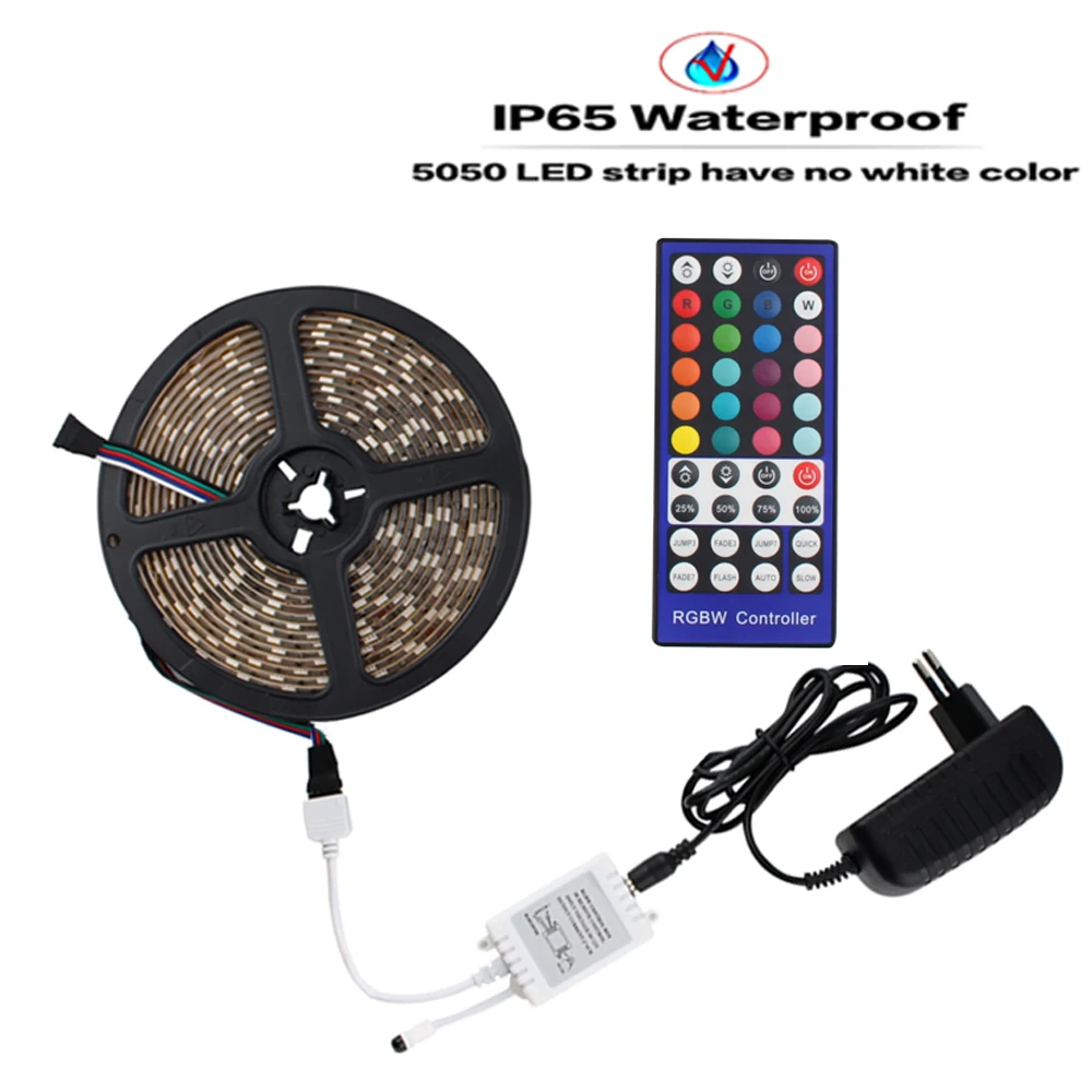 Водонепроницаемая светодиодная лента SMD 5050 12 В RGBW 5 м 10 RGB + белая ленсветильник