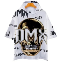 dmx t shirt trendy men hooded tops round neck short sleeve tee shirt legend rapper dmx graphic tee summer casual t shirt