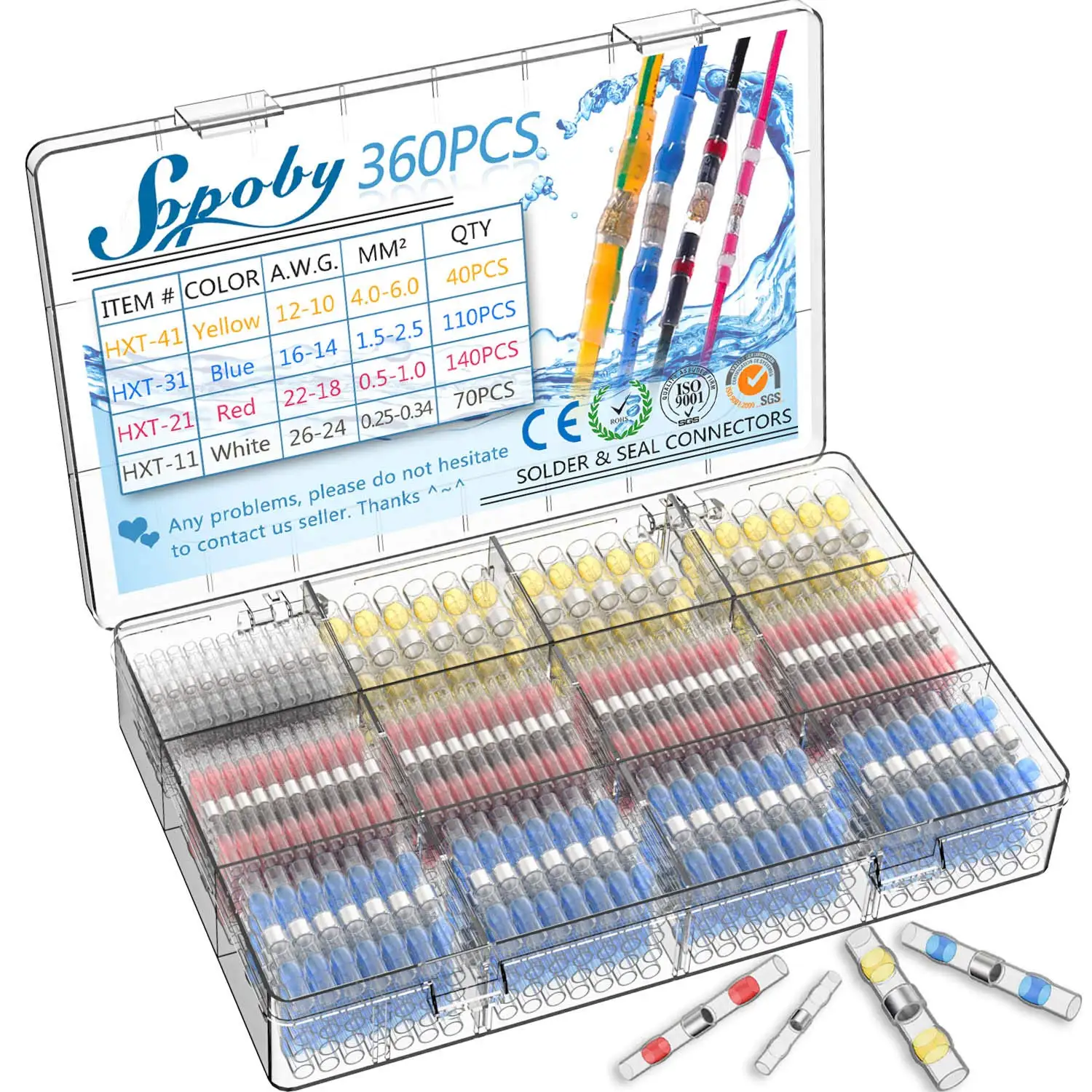 Термоусадочные клеммы для соединения проводов 800/300/250 шт.|Терминалы| |