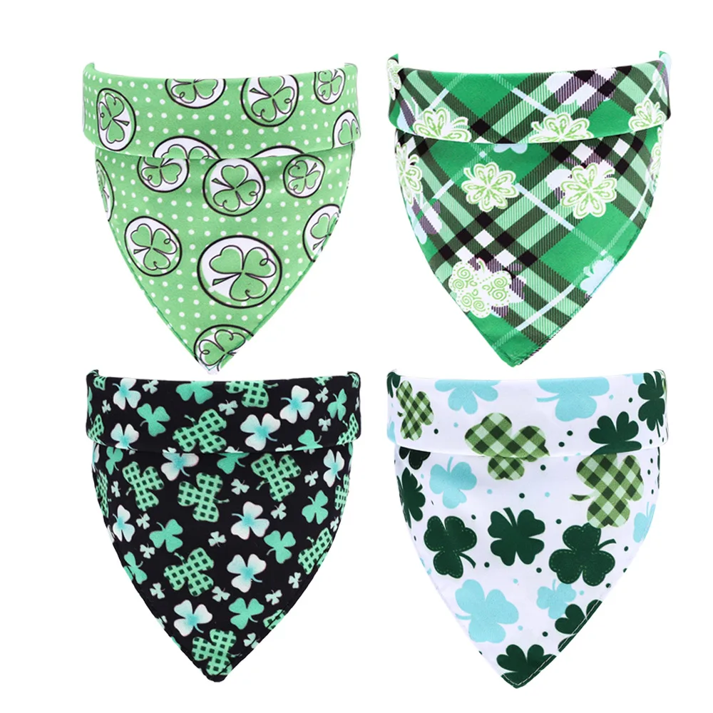 1 X бандана для кошек собак День Святого Патрика животных хлопковая шейный платок