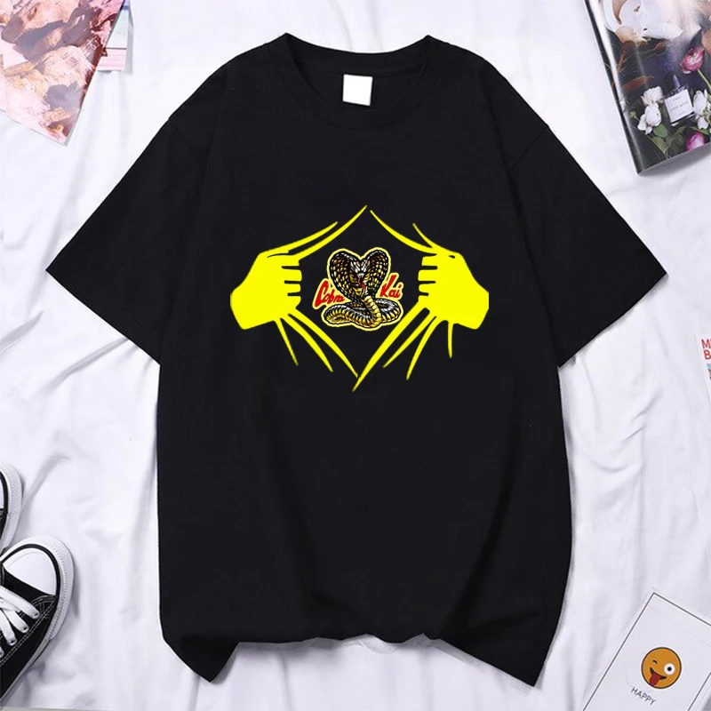 

Men O Neck Short Sleeve T Shirt Fitness Slim Fit Sports T-shirt Male Fashion Tees Tops Summer cobra kai Tshirt Women Clothes