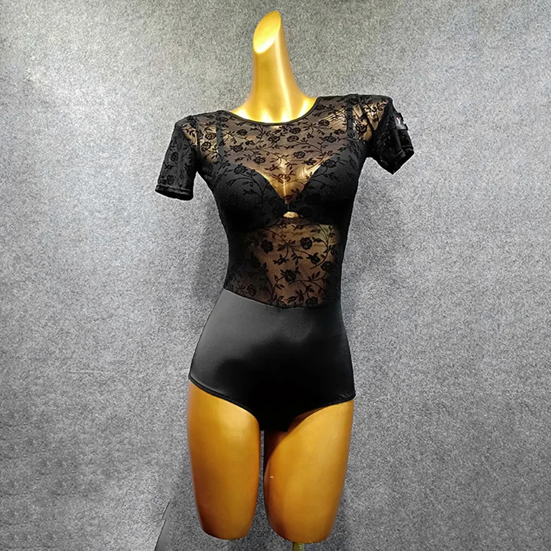 Новые Топы для латиноамериканских танцев Женский танцевальный костюм кружевное