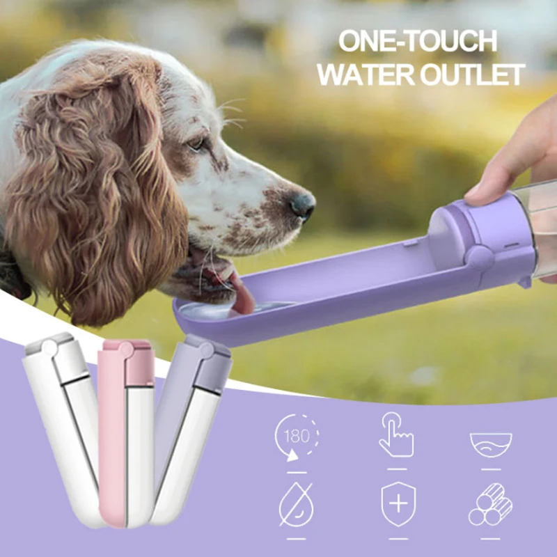 

Portable Pet Dog Water Bottle Outdoor Travel Puppy Cat Drinking Bowl Foldable Pet Water Dispenser Feeder For Small Large Dogs