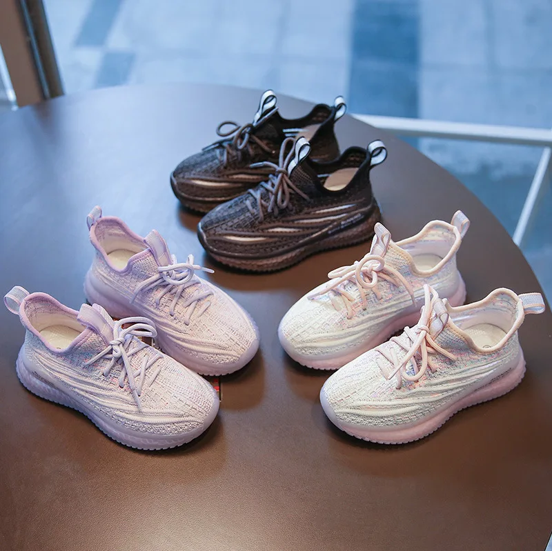 

high quality Children's Shoes Toddler Boys Girls Sport Shoes Reflective Shoelace Breathable Outdoor Tennis Fashion Kids Sneakers