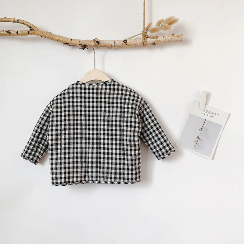 Осенне-зимнее детское тонкое хлопковое пальто с длинными рукавами 2019 г. Новая