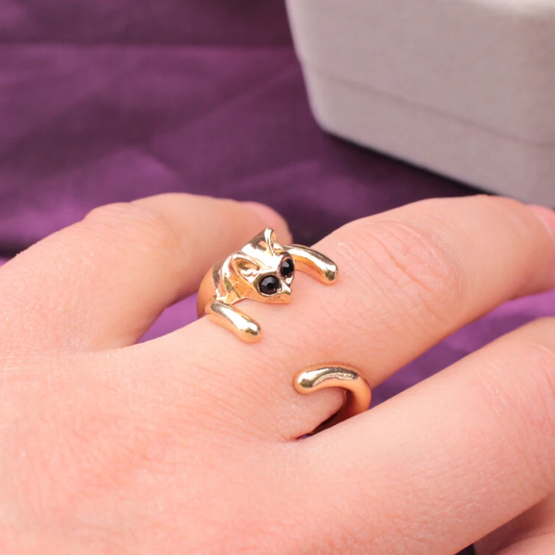 

Ladies Fashion Boho Vintage Brass Knuckle Ring Of Women Adjustable Mouse Stainless Steel Animal Wrap Wedding Jewelry Accessories