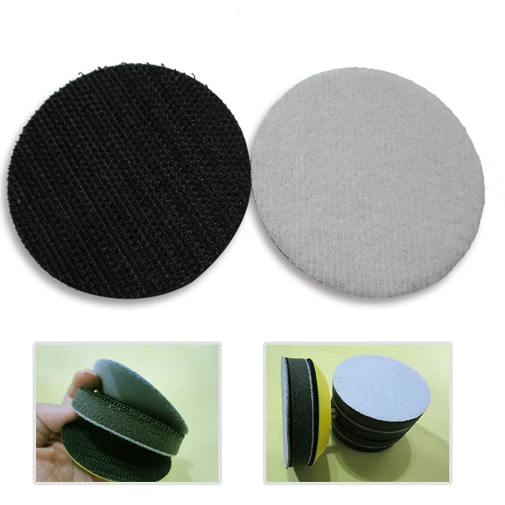 

2pcs 3inch 75mm Soft Interface Pads Hook Loop Sander Discs Power Rotary Parts
