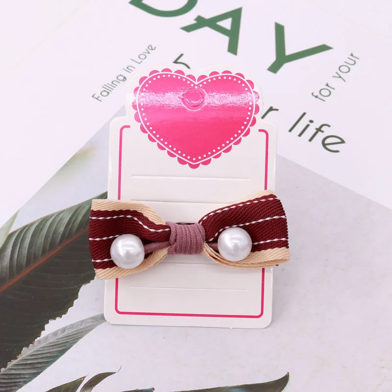 100 шт. 5*8 см Клип-карта для волос розовое сердце белая бумага витрина ювелирных