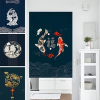 japanese noren linen door curtain fengshui painting for kitchen bedroom restaurant doorway entrance decor hanging curtains