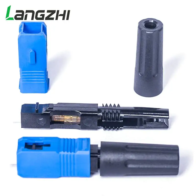 Langzhi 100 шт./кор. Ftth Sc/upc одномодовый волоконно-оптический патч-корд Sc/Upc-Sc/upc быстрый разъем экономически эффективным волоконно-оптический Быстрый разъем