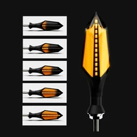 2pcs motorcycle led turn signal lamp sequential flowing indicator lights amber pc lens cafe racer motorcycle light accessories