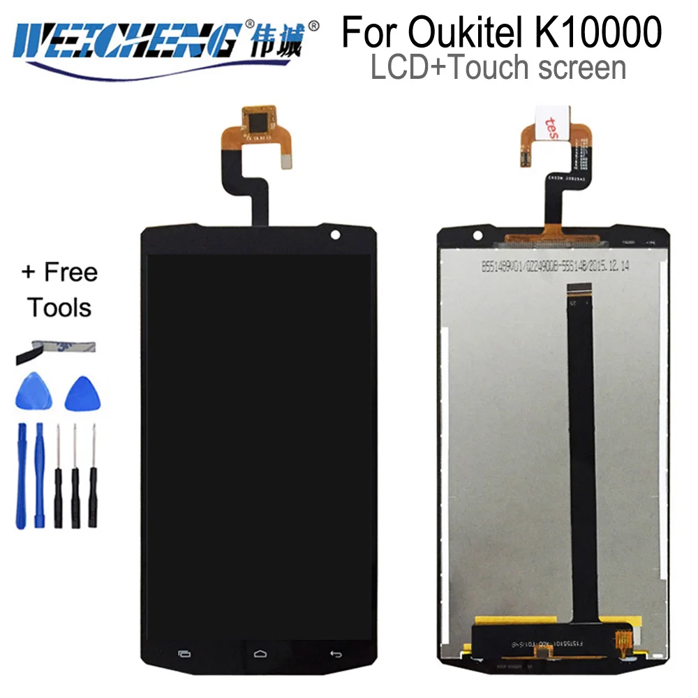 

WEICHENG 5.5 Inch For Oukitel K10000 Pro LCD Display +Touch Screen Digitizer Assembly Replacement For K10000 Display LCD+Tools