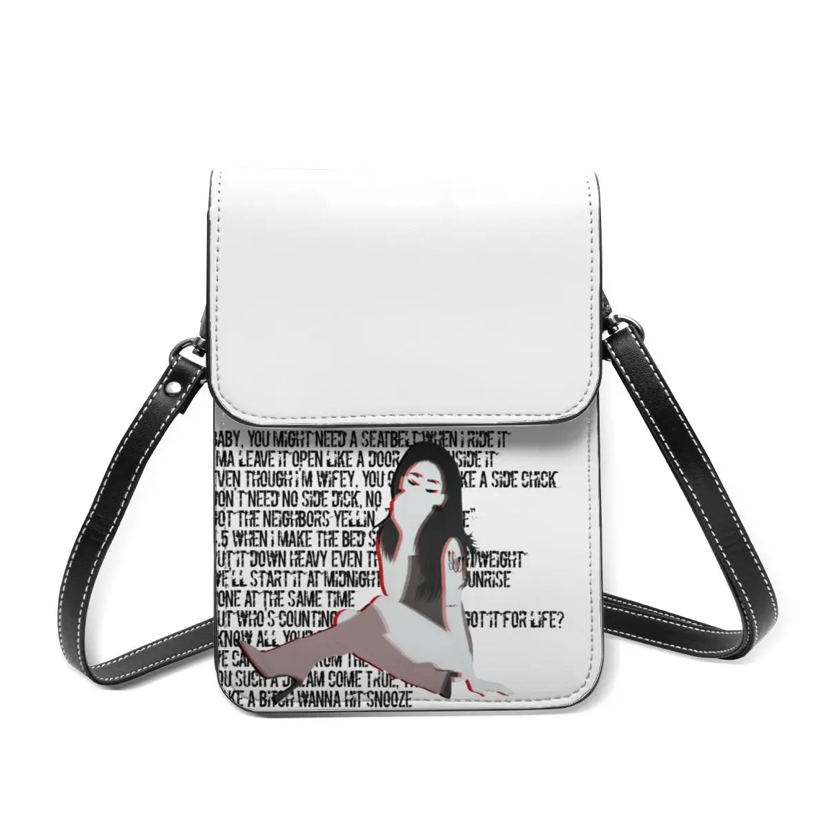 

Ariana Grande Shoulder Bag Famous Star Letter Quote Vintage Leather Travel Mobile Phone Bag Woman Gifts Bags