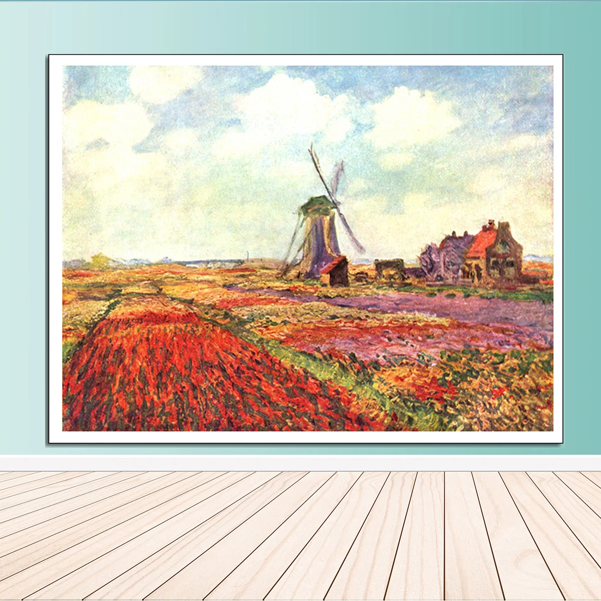 Картина маслом Monet's Works тюльпаны в Голландии живопись на холсте современное
