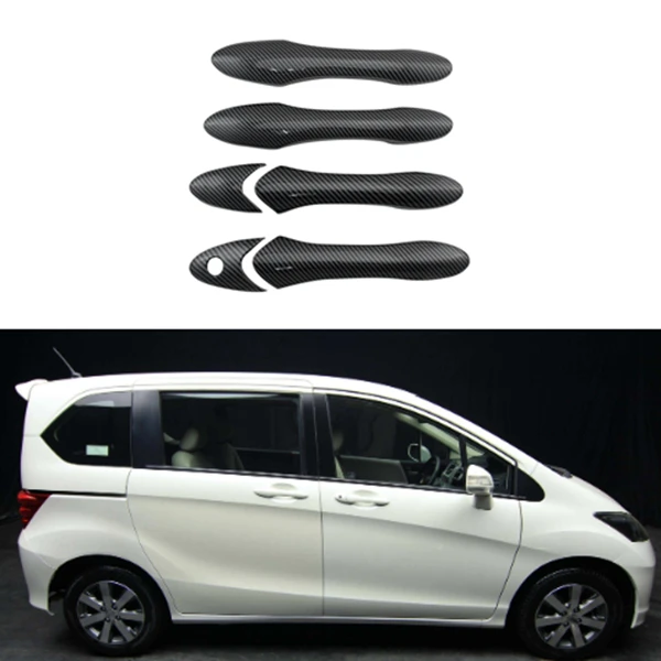 for Honda Freed Abs Carbon Fiber Door Handle Decorative Cover Trim Protective Car Styling | Автомобили и мотоциклы