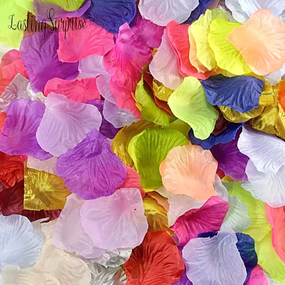 1000 шт. шелковые лепестки розы 20 цветов|flower petals|silk rose petalsartificial flower petals |