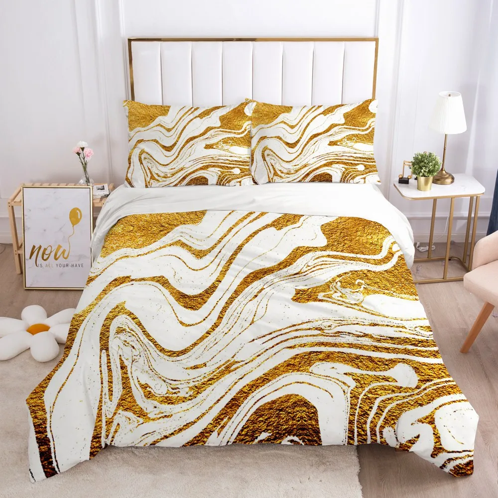 

3D Duvet Cover Sets Bedding Sets Bedding Bag and Pillow Shams 180*220 200*225 228*228 260*230 Marbling Design Custom Bed Linens