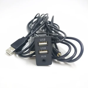 Biurlink 150 см телефон автомобильный приборная панель с утапливаемым креплением AUX USB порт Автомобильная лодка двойной USB Удлинительный кабель адаптер для Volkswagen Toyota