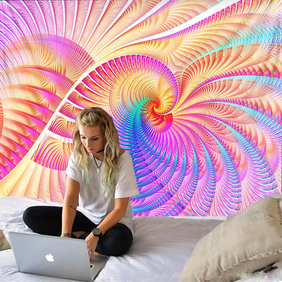 Настенный гобелен в стиле хиппи с рисунком Фэнтези украшенный мандалы таро