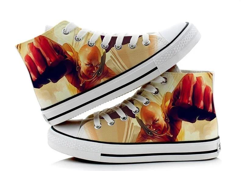 

Anime Cos ONE PUNCH-MAN Shoes Saitama Casual 3D plimsolls canvas shoes rope soled shoes
