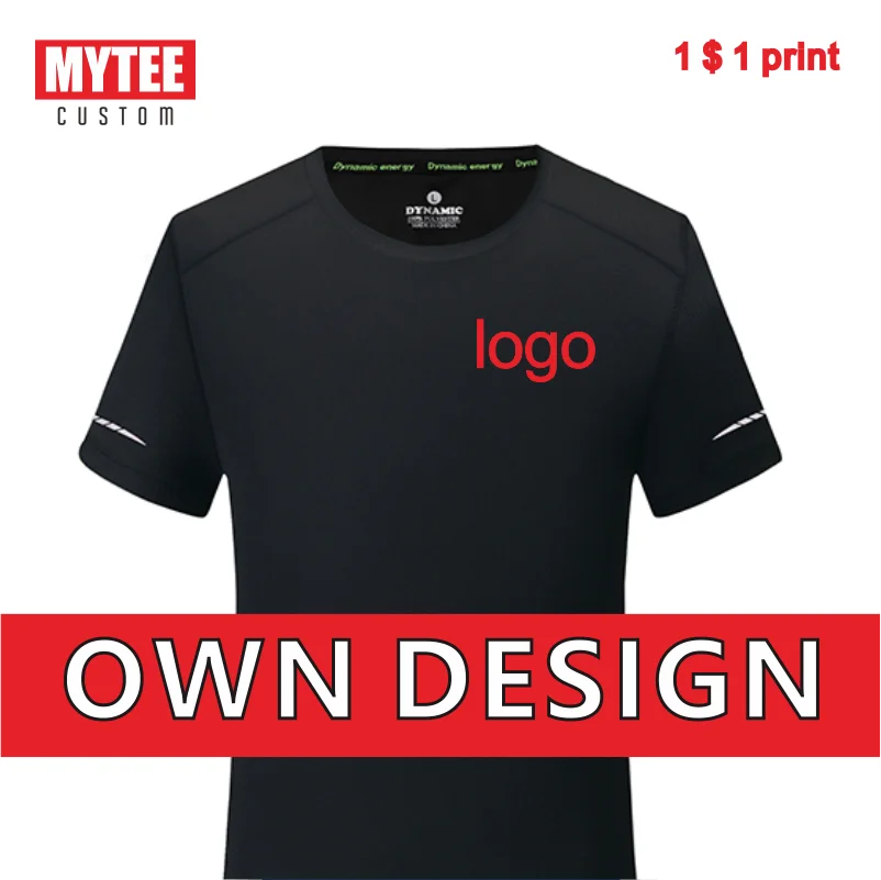 

MYTEE Quick-Drying Sports T-Shirt Custom Design Company Logo Brand Embroidery Printing Breathable High-Quality Short-Sleeved Top