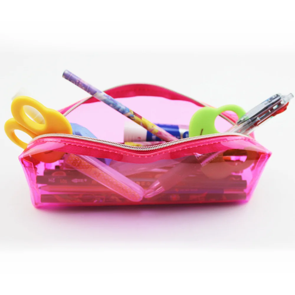 

PVC Waterproof Swimming Bag Transparent PVC Pencil Case Storage Outdoor Beach Cosmetics Container Women Swimming Bag