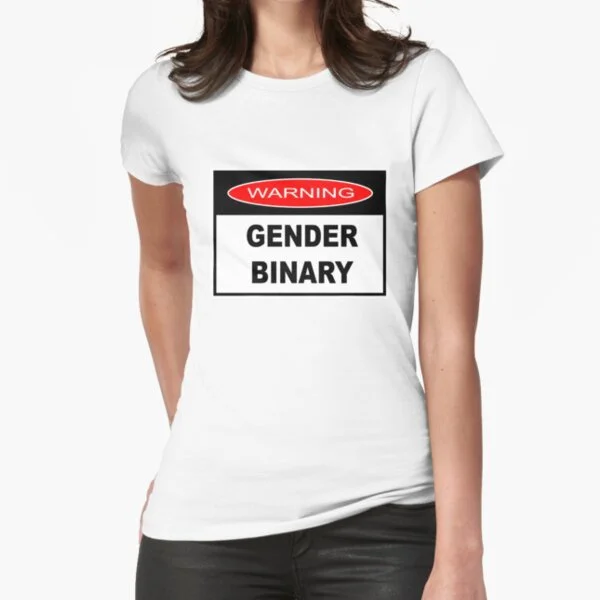 

Warning Gender Binary T-Shirt Print Top