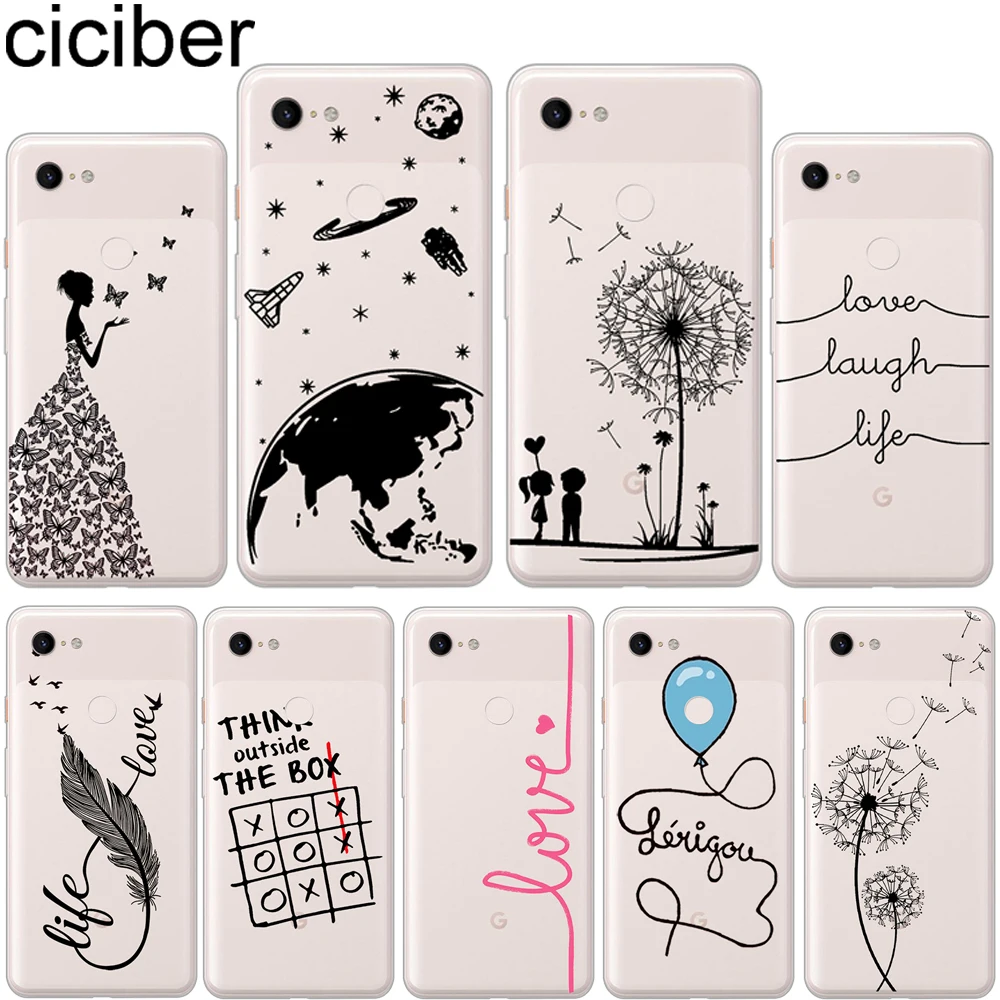 Ciciber Забавный текст Одуванчик Мягкий ТПУ чехол s для Google Pixel 3 2 XL телефона