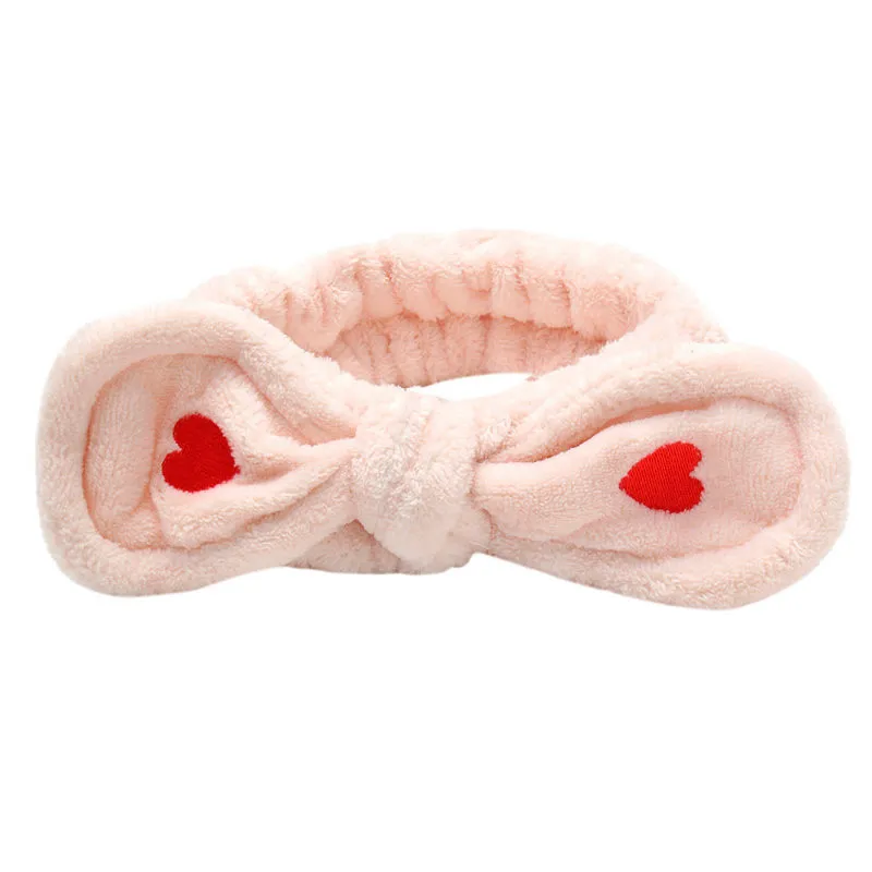 Повязка на голову из мягкого флиса с декором в виде бантик кроличьих ушек для