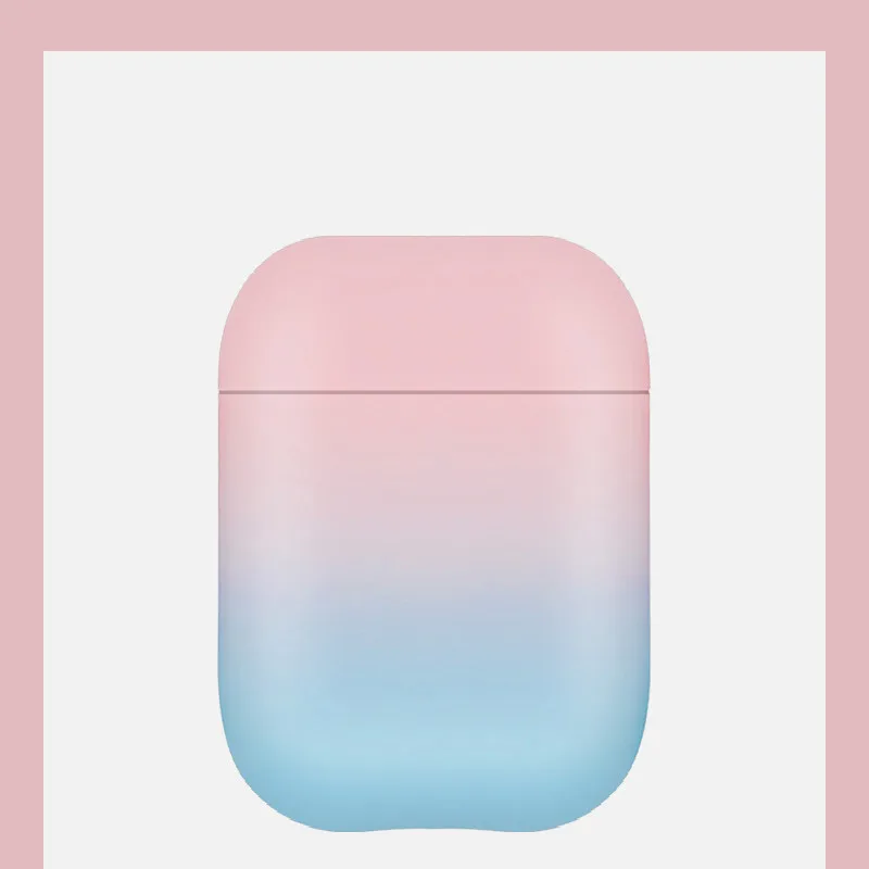 Newest Cute Gradient Color Decorative Hard Shell Case for Apple Airpods 2 Accessories Bluetooth Earphone Protective Cover | Электроника
