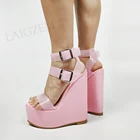 SEIIHEMМодные женские босоножки; Туфли-лодочки из прозрачного ПВХ на платформе; Вечерние туфли для выпускного; Женская обувь; Большие размеры 39, 45, 47, 50, 52