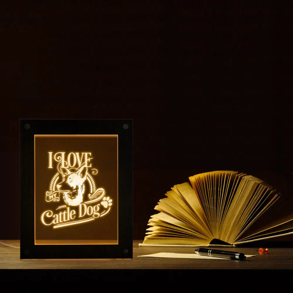 Ночная лампа для спальни Я люблю моего крупного рогатого скота светильник с