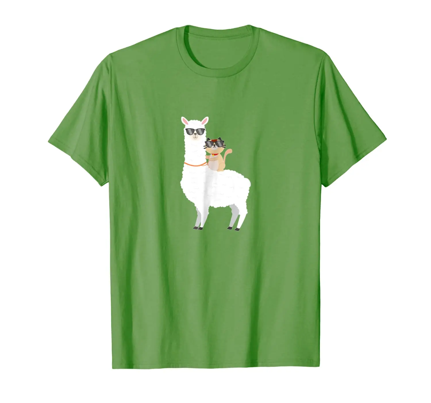 

Cute Cat Riding Llama T-Shirt - Animal Birthday Gift Tee