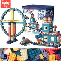 2022 creative diy big blocks storage box juguetes plastic house building bricks kids toys for children educational gifts