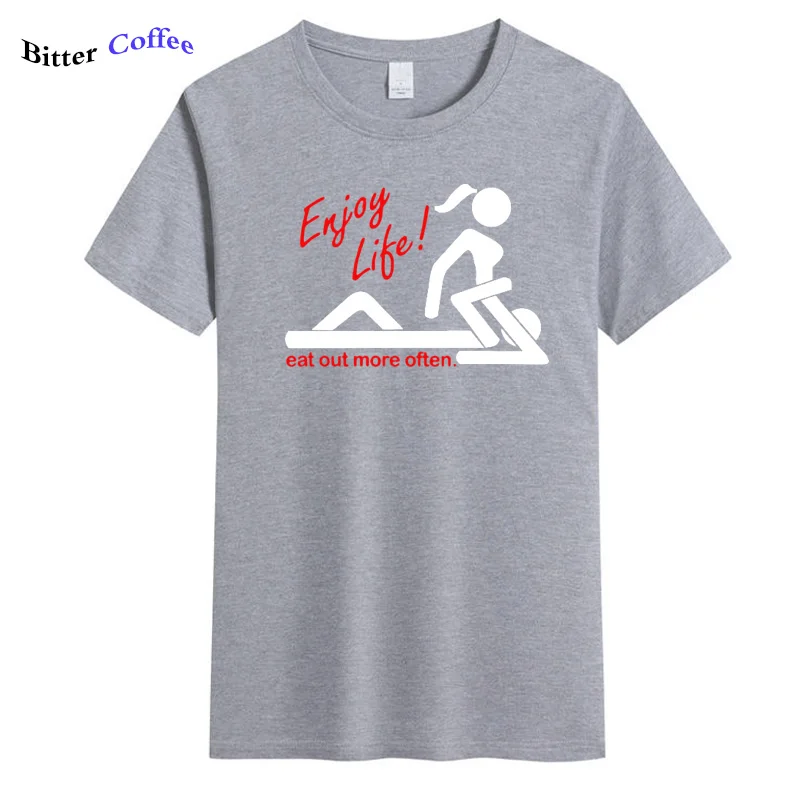 Наслаждайтесь жизнью Ешьте больше часто Романтическая футболка с надписью love