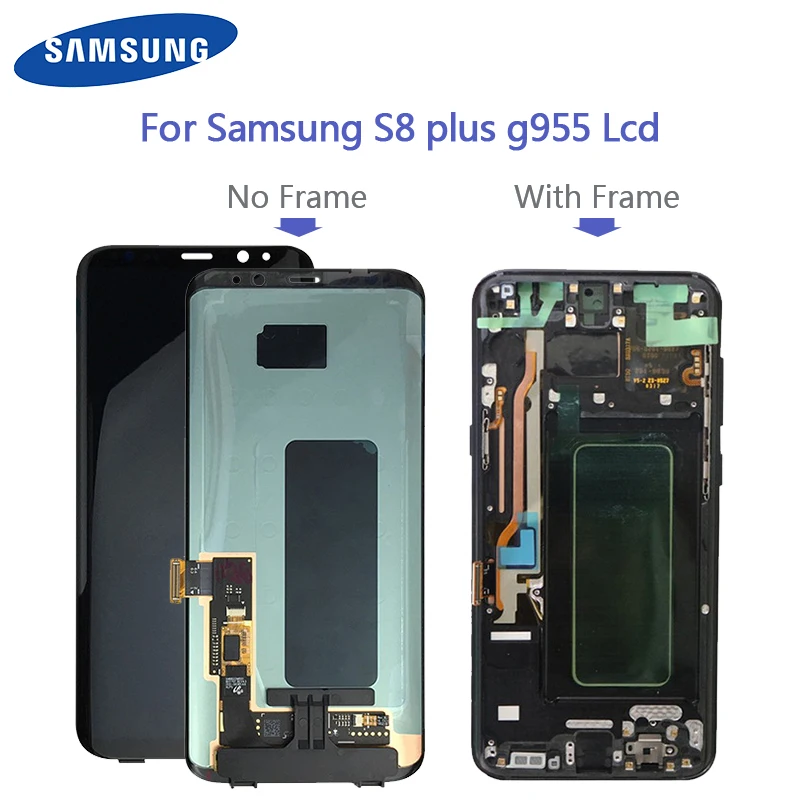 S8 plus lcd NO. B80 для samsung Galaxy + G955F G955A G955FD дефект ЖК дисплей с сенсорным экраном