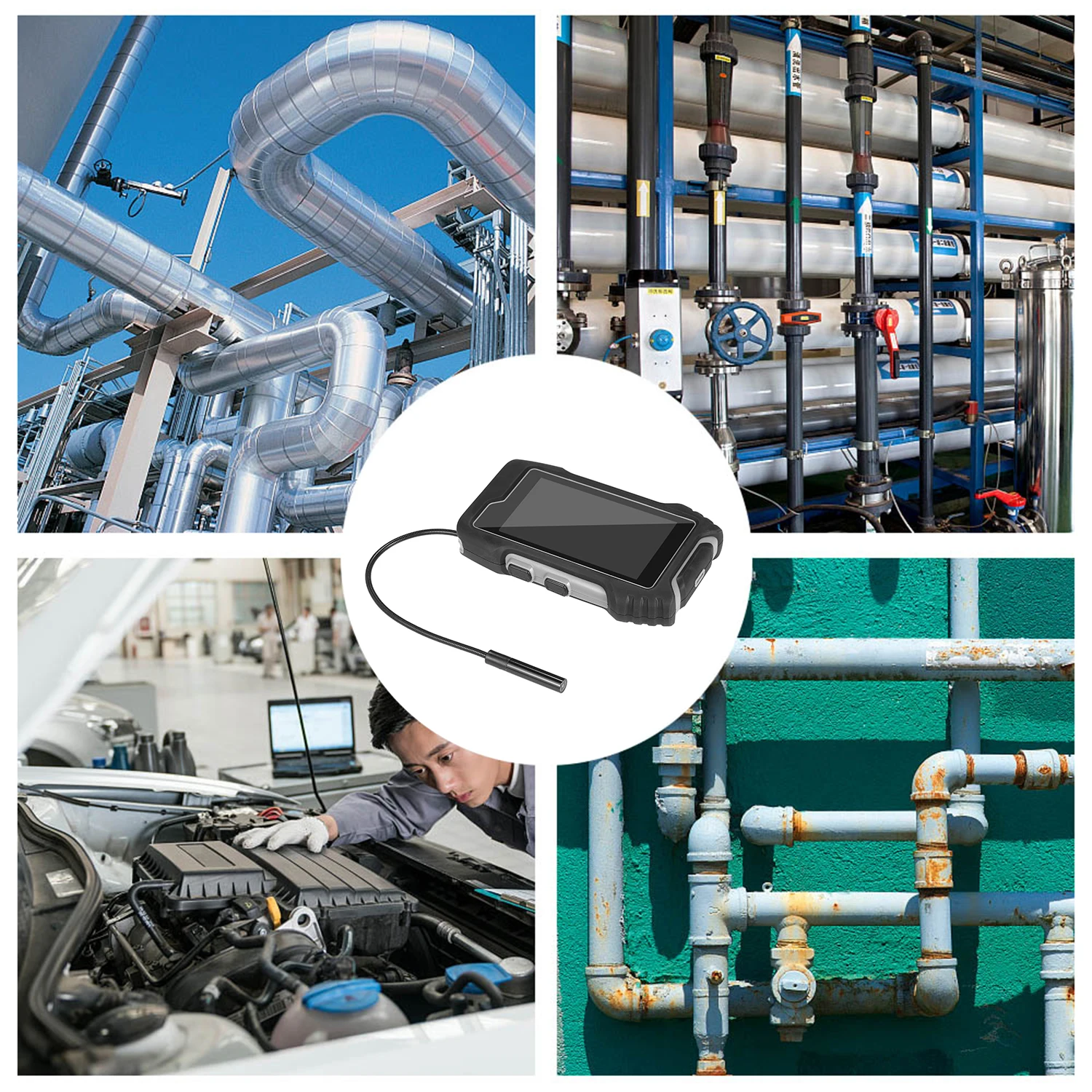 Эндоскоп с 2 7 &quotмягким трубным зондом ручная Инспекционная камера для