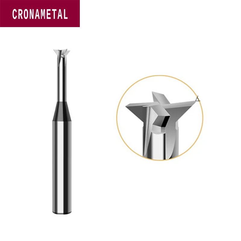 

CRONAMETAL Solid Carbide Tungsten Dovetail Milling Cutter 45° 60° CNC Tool Router Bit End Mill For Processing Aluminum