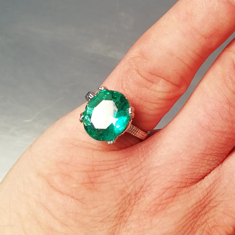 Горячая распродажа 2019 искусственное кольцо серебряные овальные кольца из