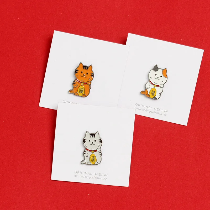 Прекрасный мультфильм кошка брошь женская Эмаль Булавка животное femme bijoux рубашка